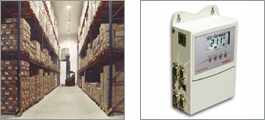 Datalogger for central monitoring of a high bay warehouse