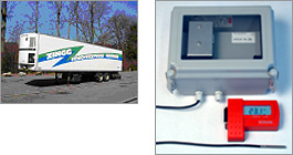 Datalogger in truck with cooler trailer