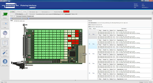 eBIRST screen shot showing failed relays