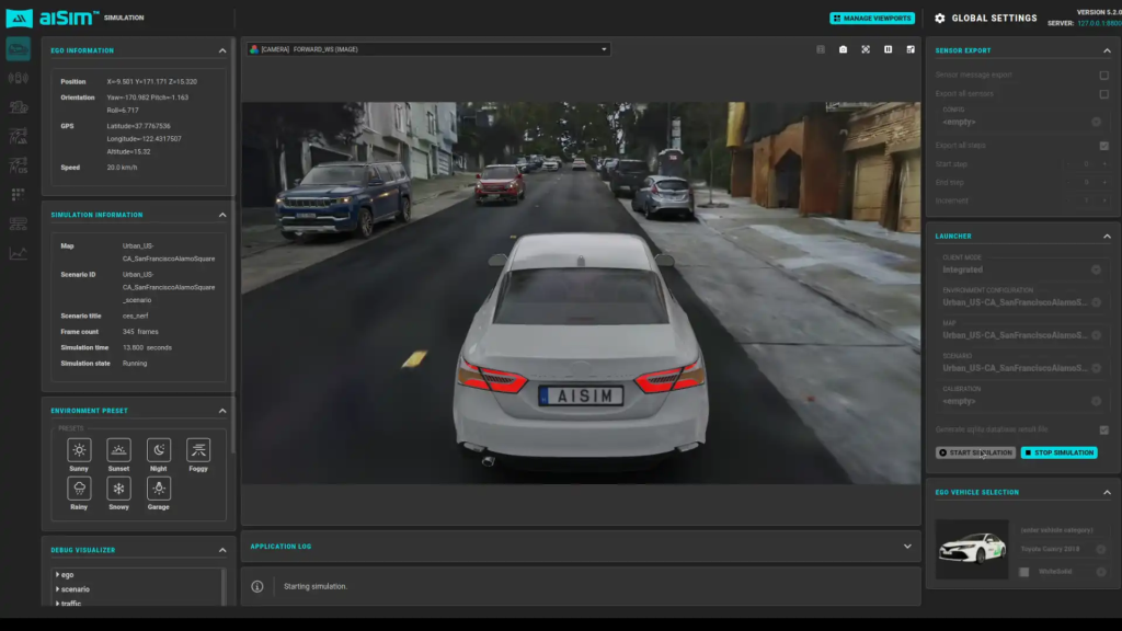 高保真自动驾驶仿真测试软件aiSim